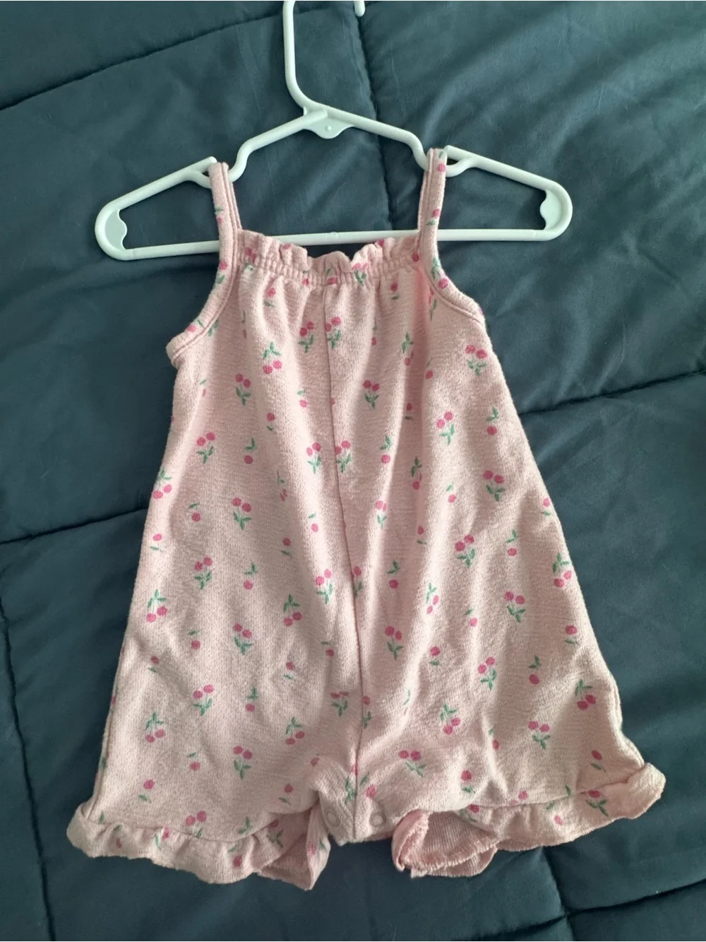 Carter's Pink Floral Sleeveless Romper